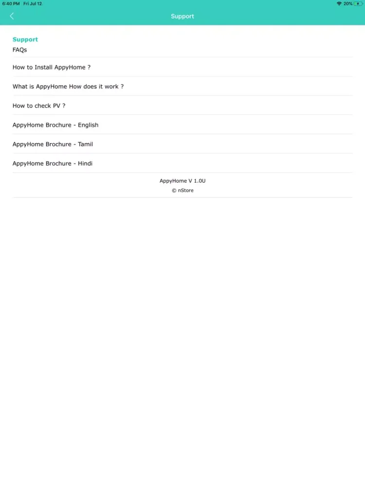 Capturas de tela do AppyHome Oriens iPad 