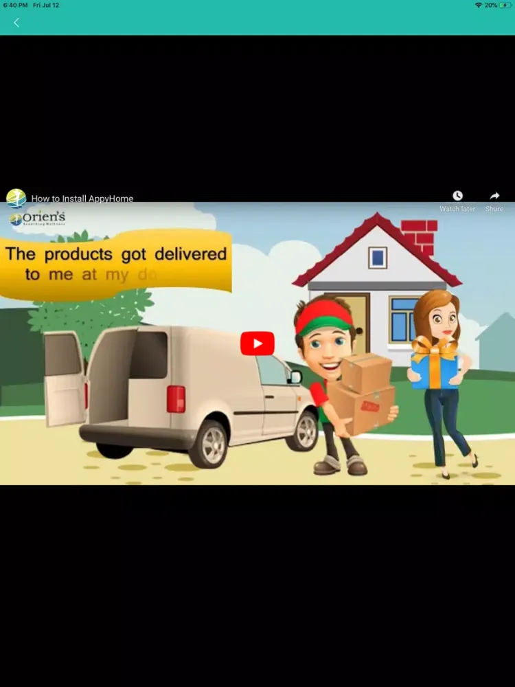 Capturas de tela do AppyHome Oriens iPad 
