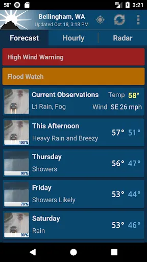 ภาพหน้าจอของ NOAA Weather Unofficial (Pro)