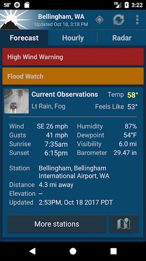 ภาพหน้าจอของ NOAA Weather Unofficial (Pro)