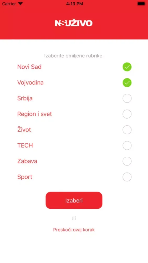 Скриншоты NS Uživo