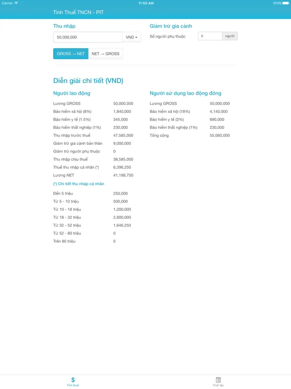صور Tính Thuế TNCN iPad 