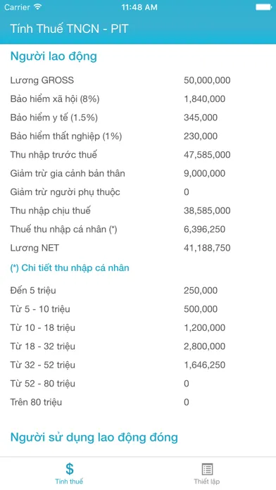 صور Tính Thuế TNCN