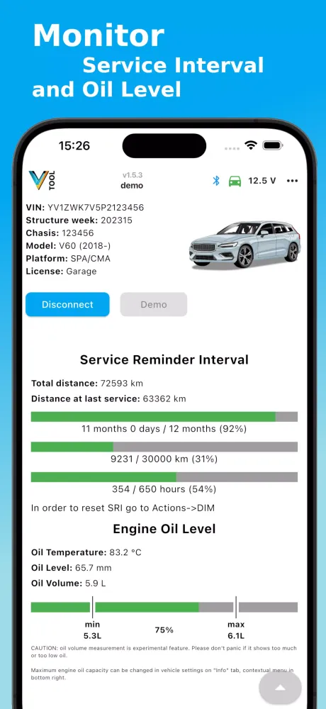 V-Tool OBD Scanner Screenshots