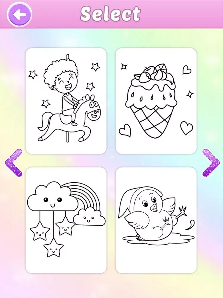 Glitter Coloring Book iPad 应用截图