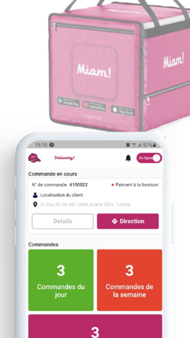 Captures d'écran de Miam Delivery man