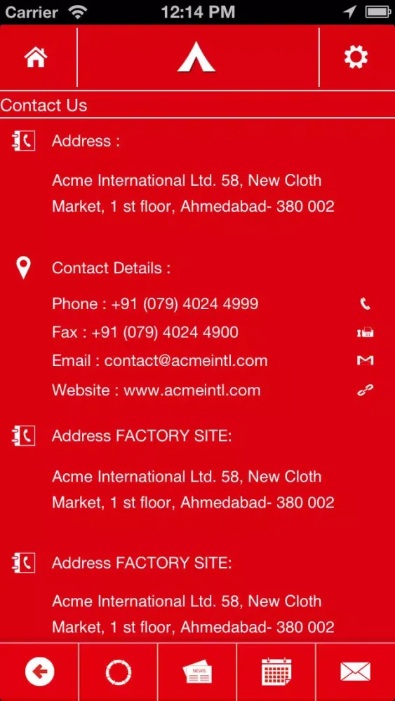 ACME International 스크린샷