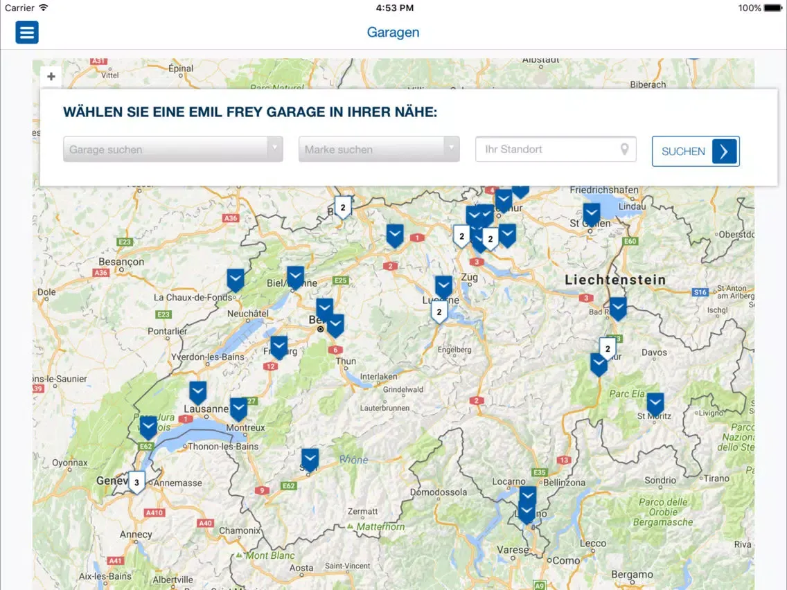 Emil Frey iPad  Screenshots
