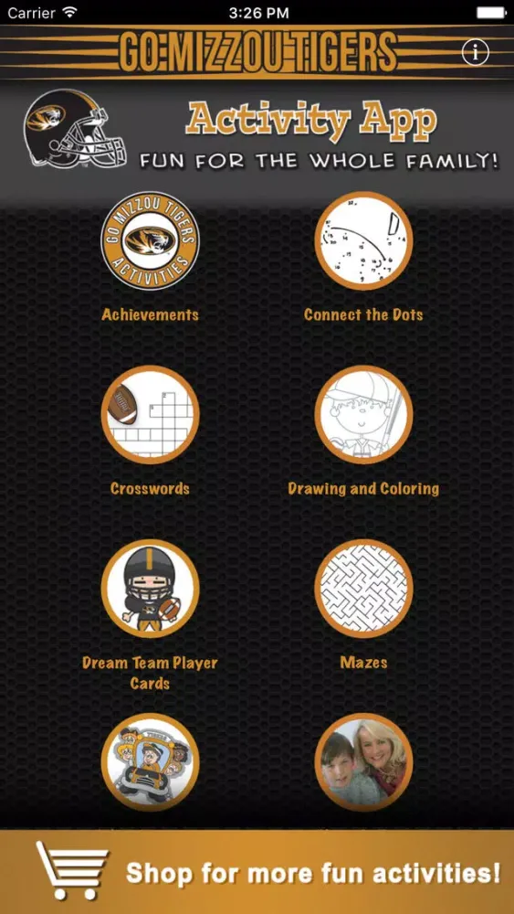 ภาพหน้าจอของ Go Mizzou Tigers Activities