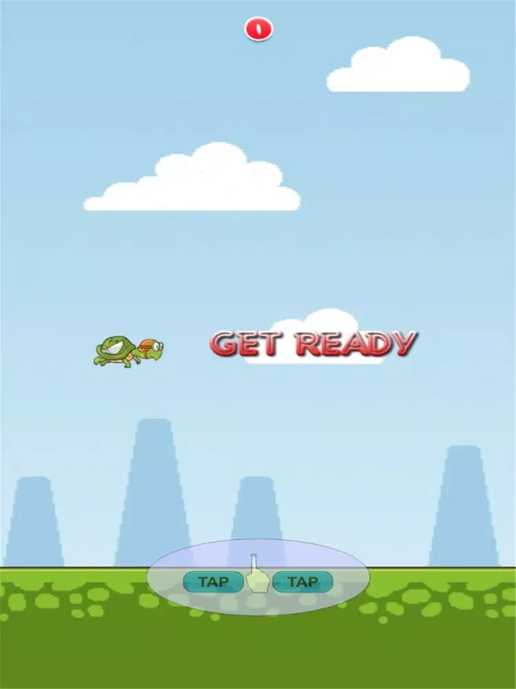 Tangkapan skrin Flappy Turtle HD iPad 