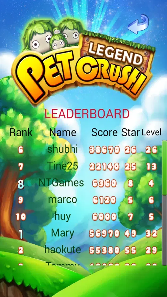 ภาพหน้าจอของ Pet Crush Legend FREE