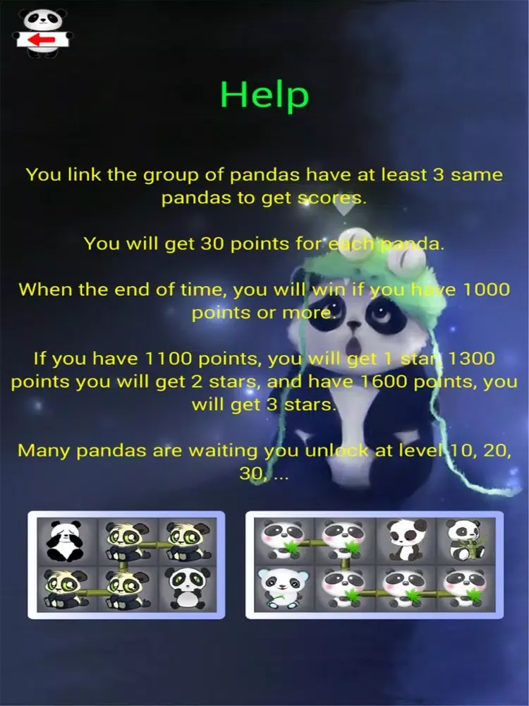 Tangkapan layar Line Panda FREE iPad 