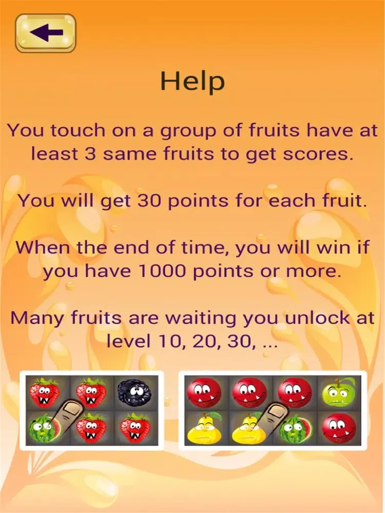Ảnh chụp màn hình của Touch Mutiny Fruit FREE iPad 