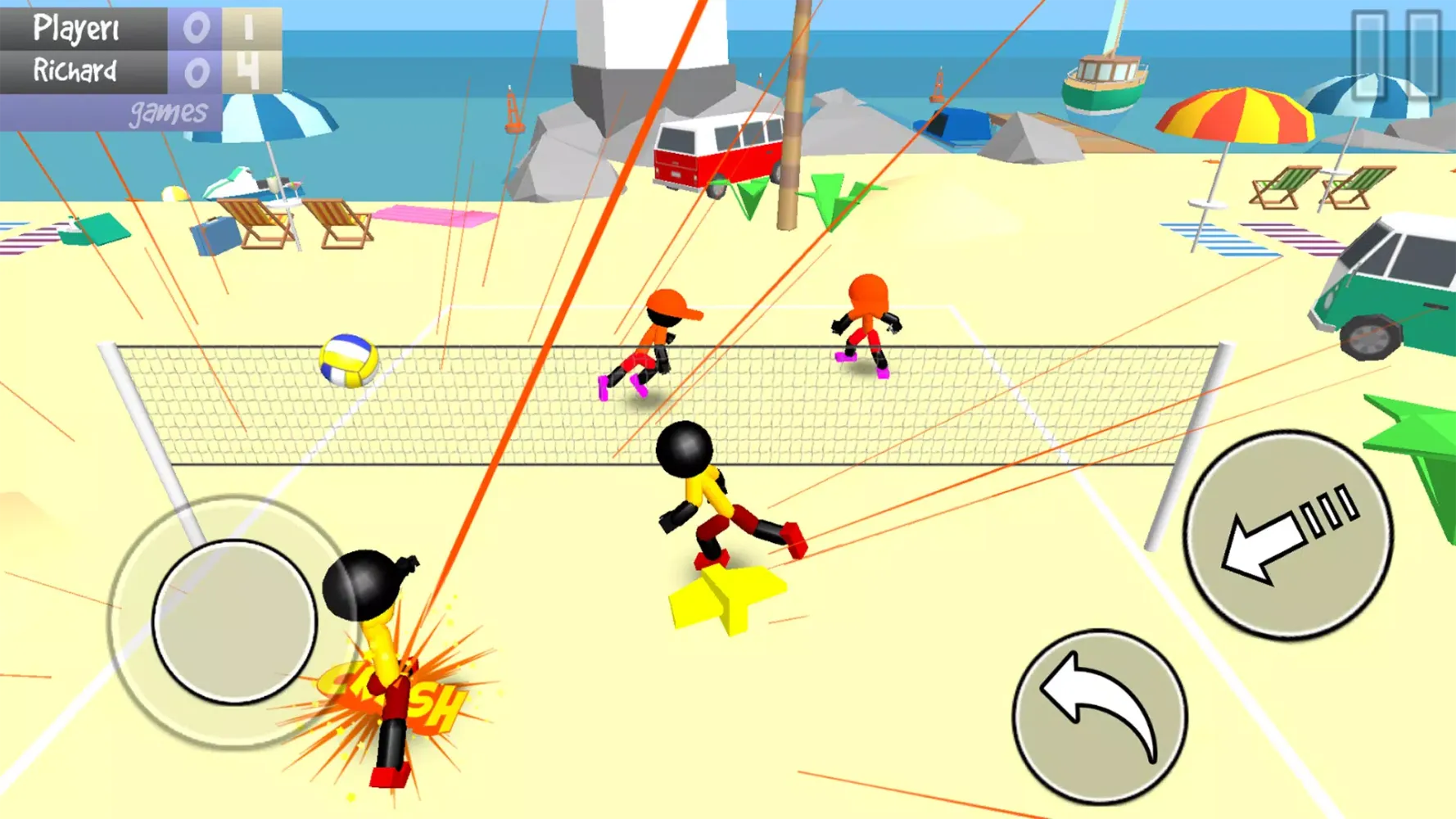 Stickman Beach Volleyball Screenshots