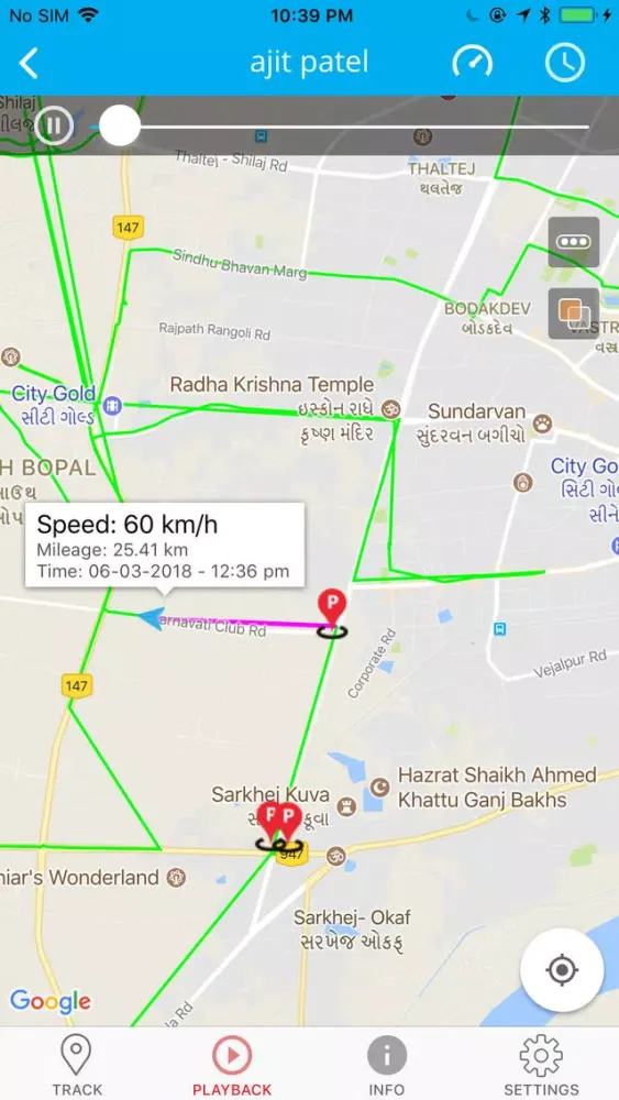Capturas de tela do NexTech GPS