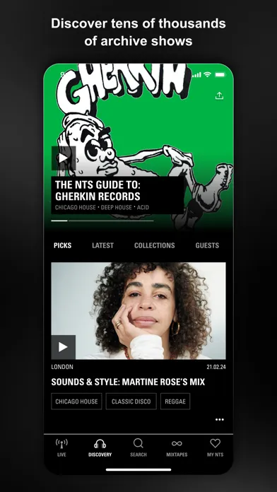 Captures d'écran de NTS RADIO