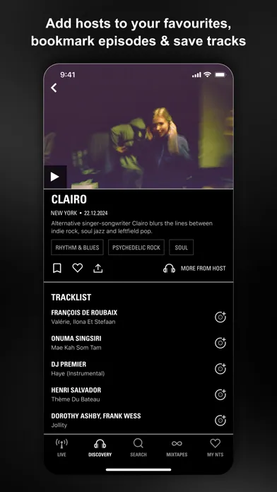 Captures d'écran de NTS RADIO