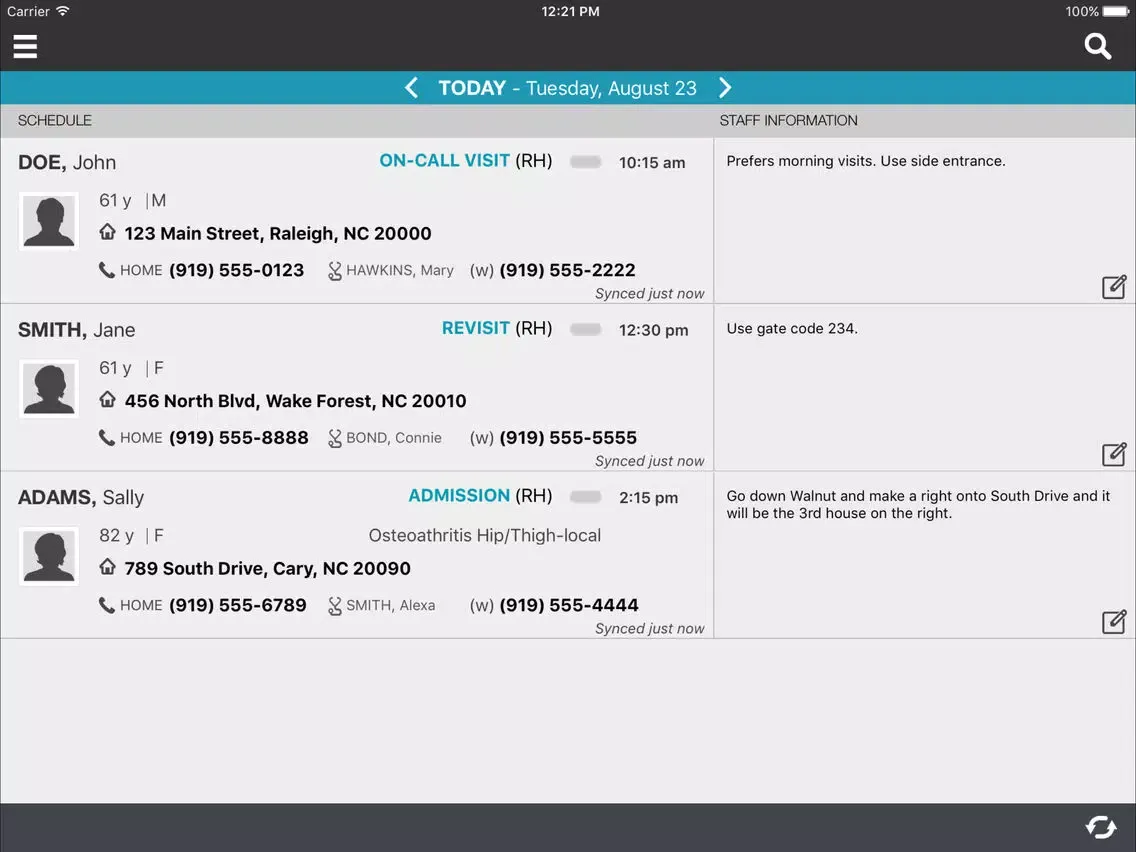 Homecare Mobile Tablet iPad  Ekran Görüntüleri