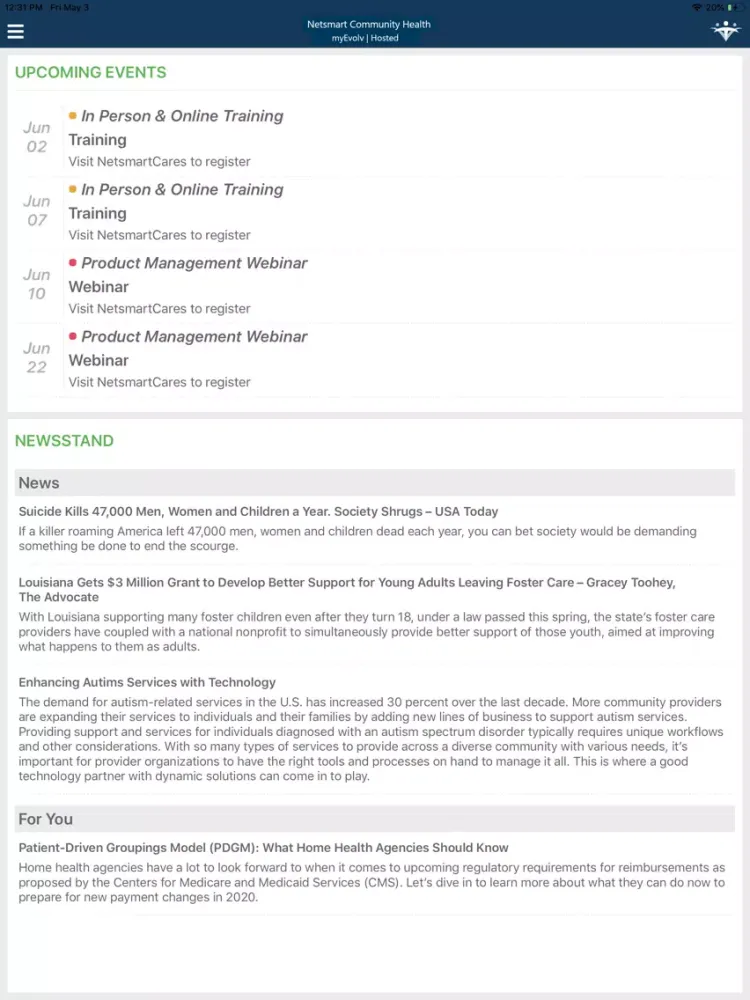 Netsmart Snapshot iPad  স্ক্রিনশট