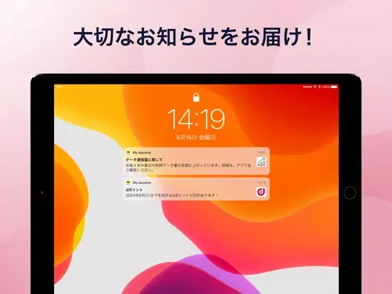 Tangkapan layar My docomo - 料金・通信量の確認 iPad 
