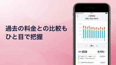 Tangkapan layar My docomo - 料金・通信量の確認