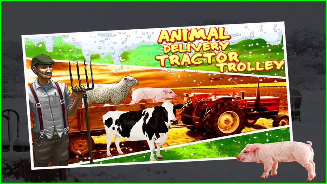 تصاویر Animal Delivery Tractor Trolley