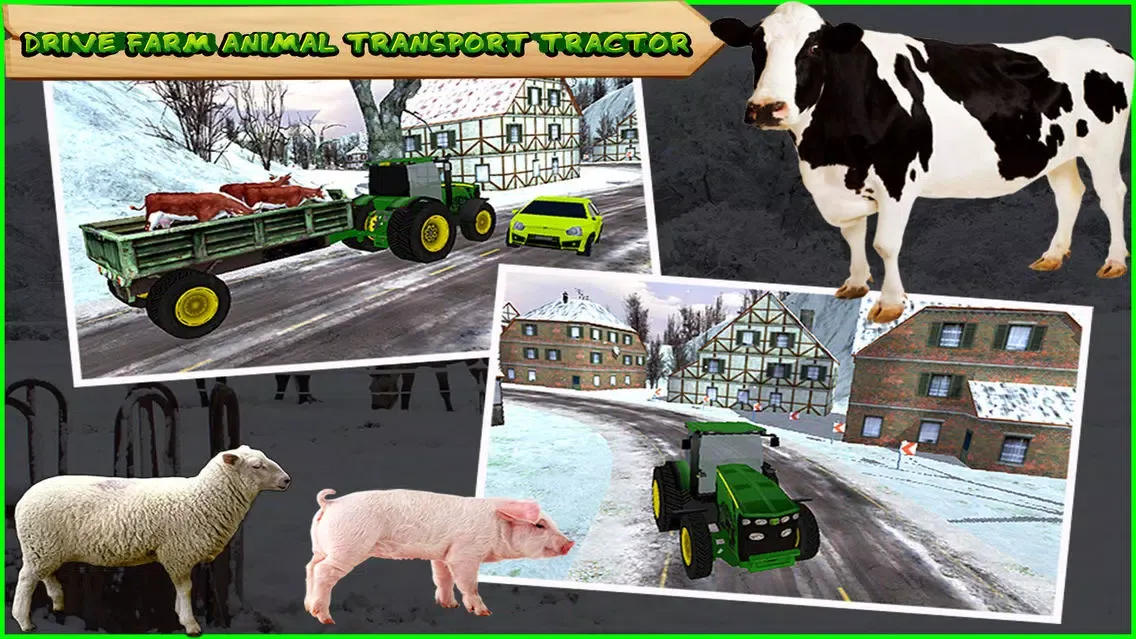 تصاویر Animal Delivery Tractor Trolley