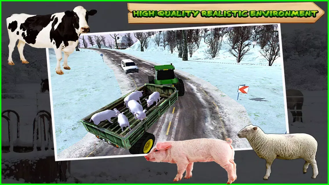 تصاویر Animal Delivery Tractor Trolley