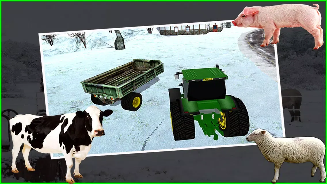 تصاویر Animal Delivery Tractor Trolley