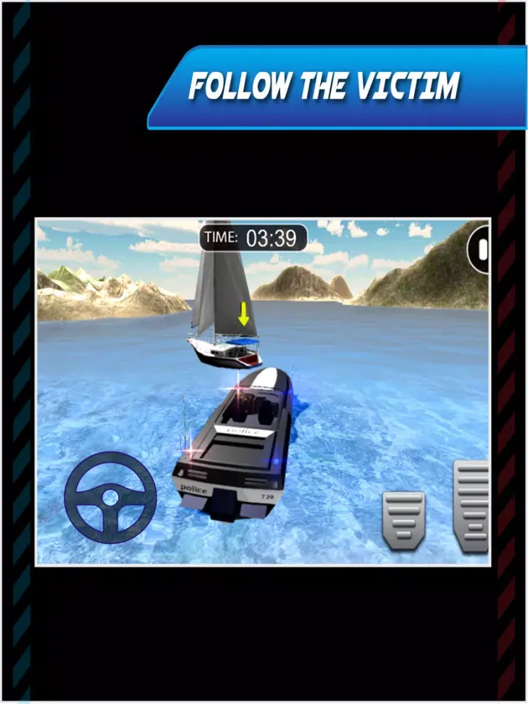 Emergency Police Boat Drive 3D iPad 應用截圖