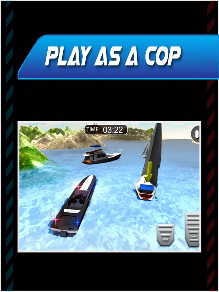 Emergency Police Boat Drive 3D iPad 應用截圖