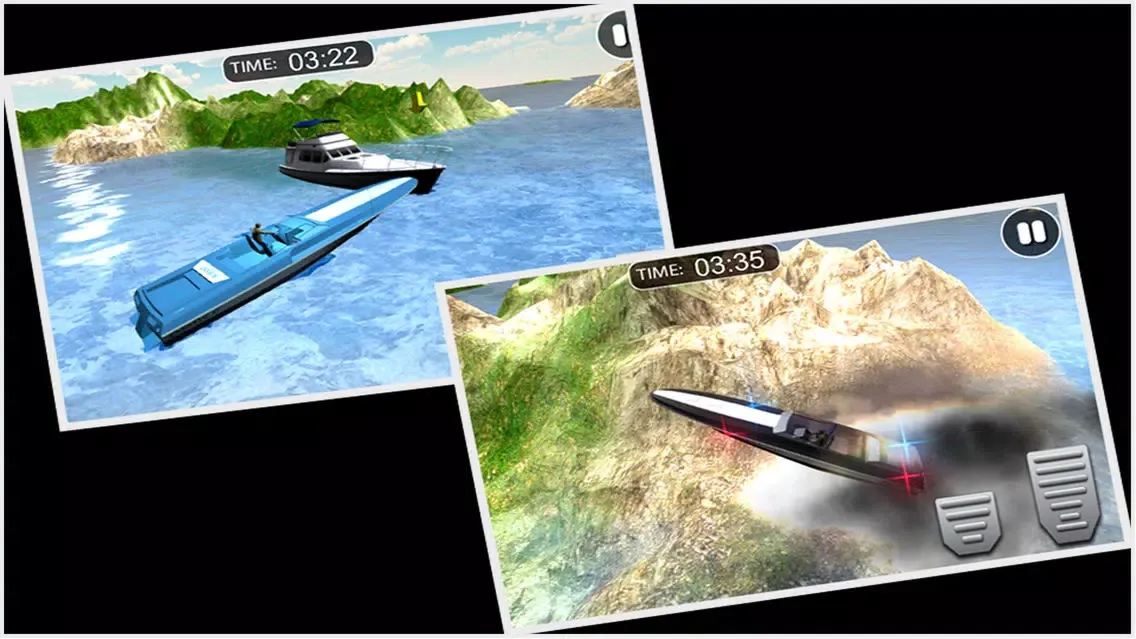 Emergency Police Boat Drive 3D應用截圖