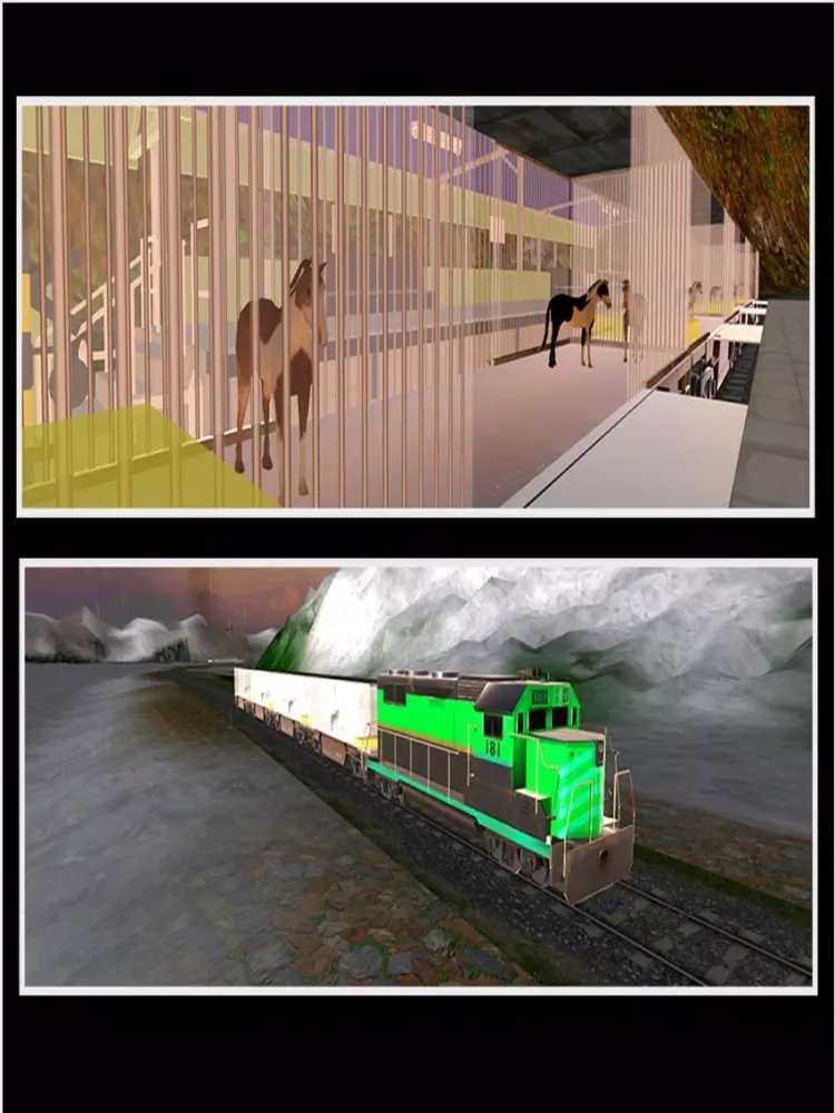 Captures d'écran de Farm Animal Transport Train 3d iPad 