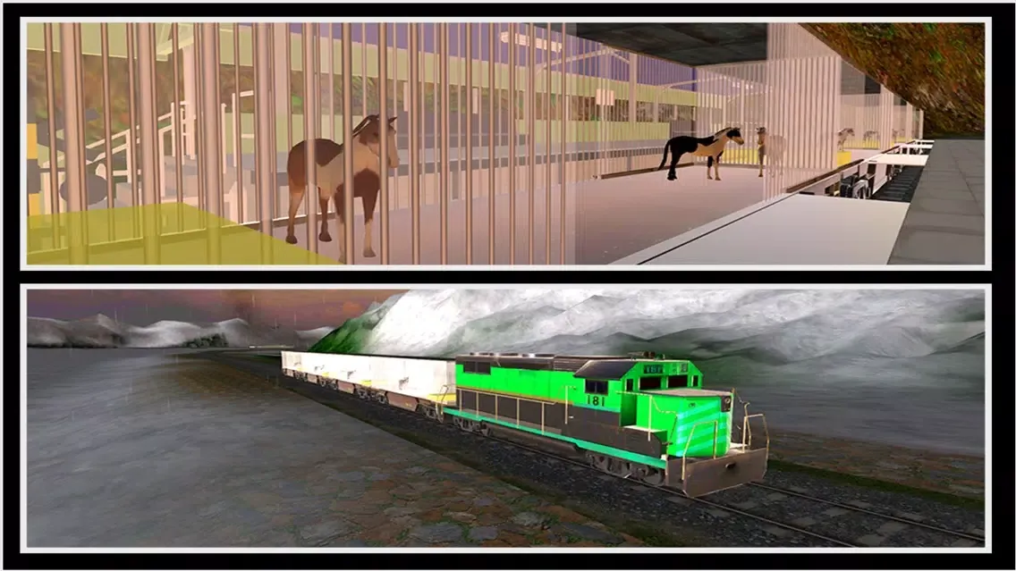 Captures d'écran de Farm Animal Transport Train 3d