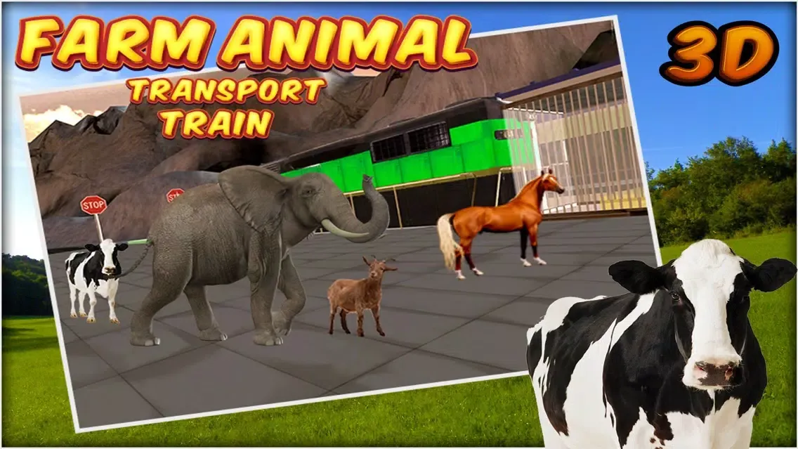 Captures d'écran de Farm Animal Transport Train 3d