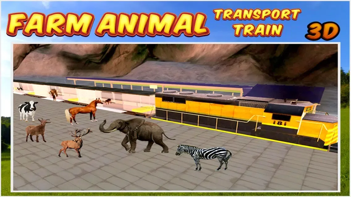 Captures d'écran de Farm Animal Transport Train 3d
