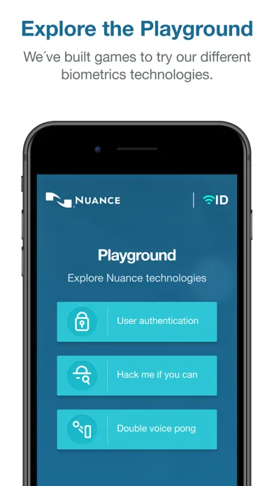 ภาพหน้าจอของ Nuance VoiceID