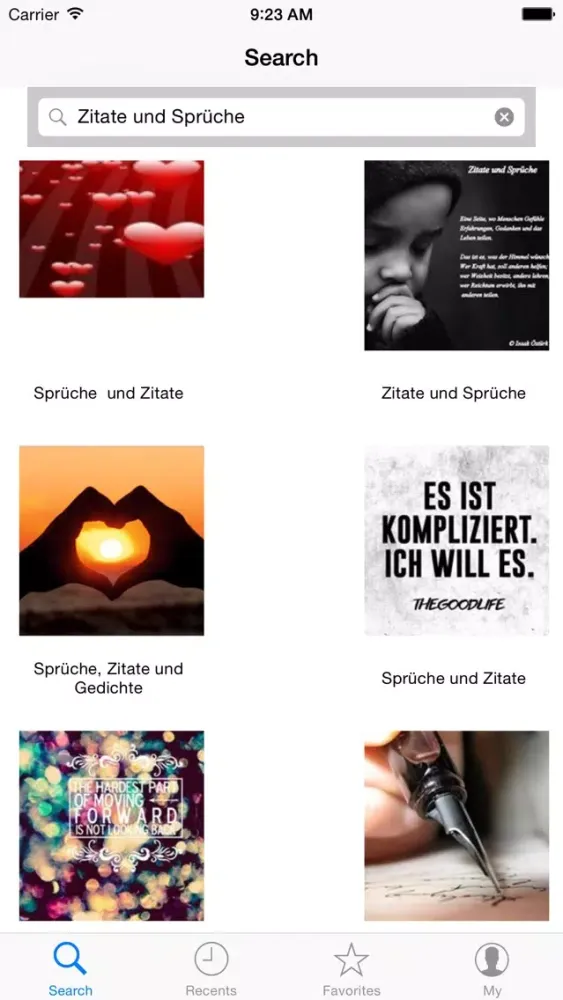 Capturas de tela do Sprüche, Zitate und Gedichte