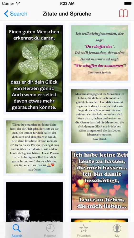 Capturas de tela do Sprüche, Zitate und Gedichte
