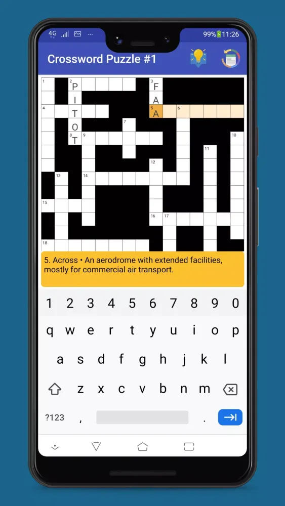 Captures d'écran de CrossWord Aviation Puzzle