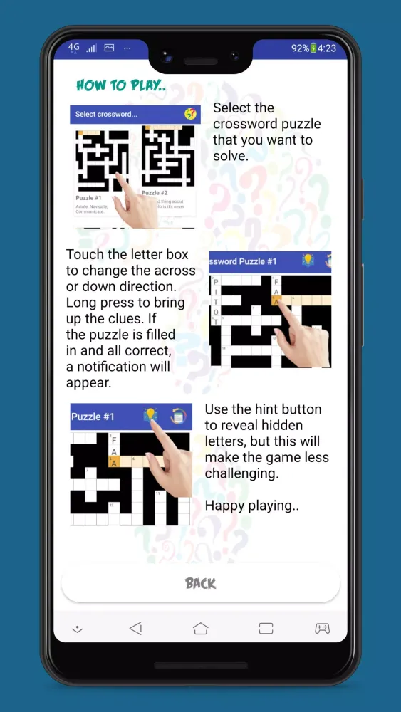 Captures d'écran de CrossWord Aviation Puzzle