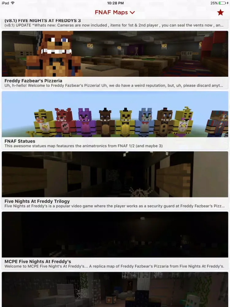 Tangkapan skrin FNAF Maps for Minecraft PE iPad 