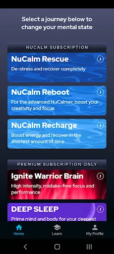 NuCalm-Sleep, Recover, Perform سکرین شاٹس