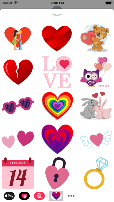 Zrzuty ekranu Valentine Fun Stickers