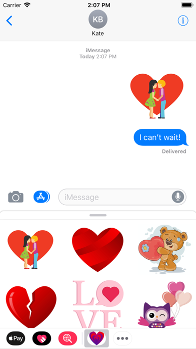 Zrzuty ekranu Valentine Fun Stickers