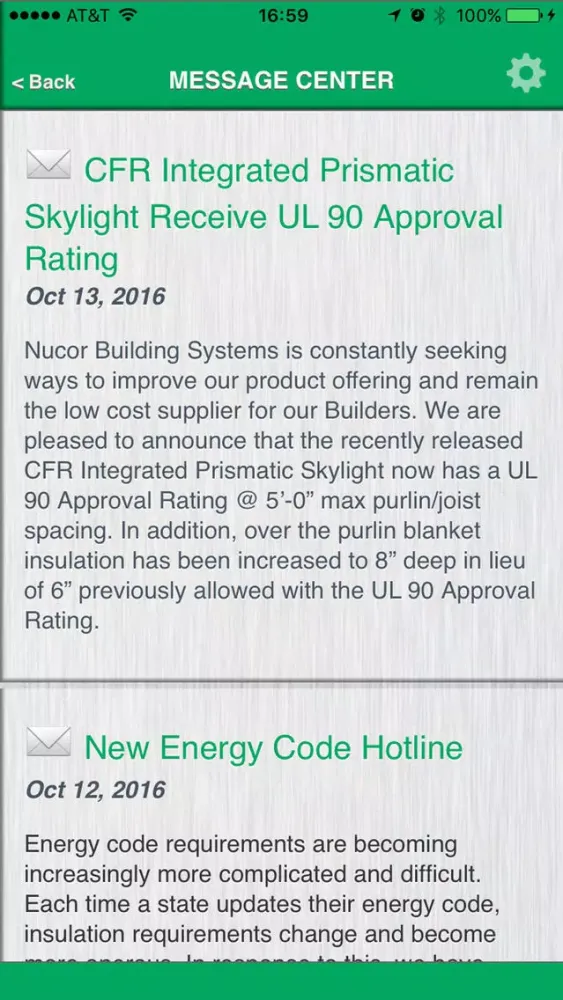 Capturas de pantalla de Nucor Building Systems Toolbox