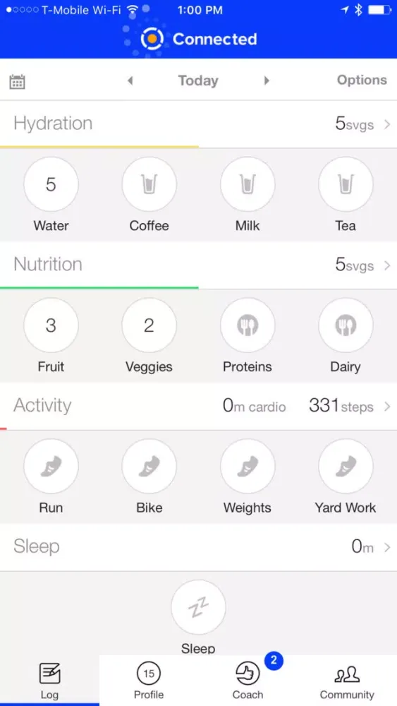 Capturas de tela do Connected Health and Wellness
