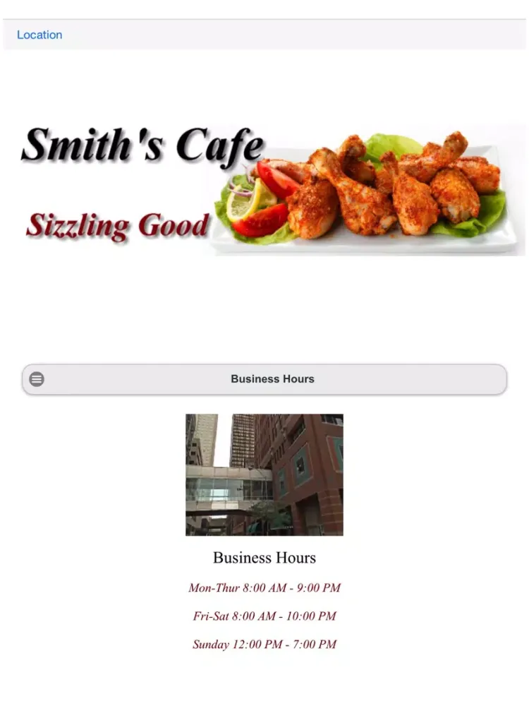 ภาพหน้าจอของ Smith's Cafe iPad 