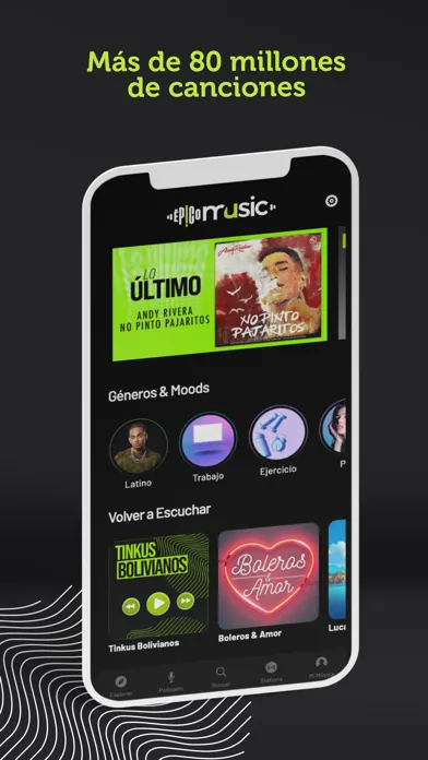 Capturas de pantalla de Epico Music