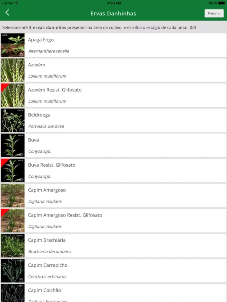 WeedApp Nufarm iPad  Screenshots